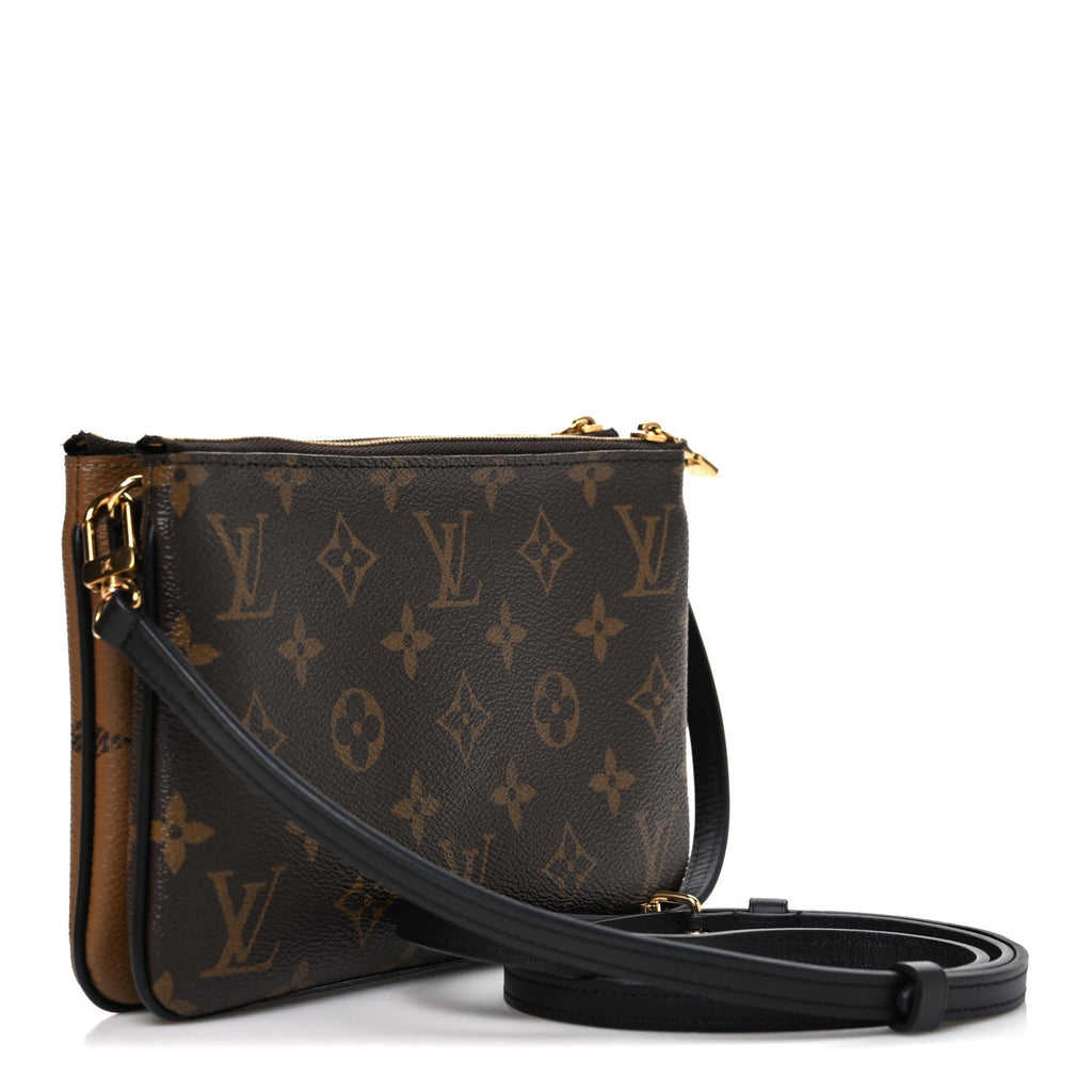 Reverse Monogram Giant Double Zip Pochette
