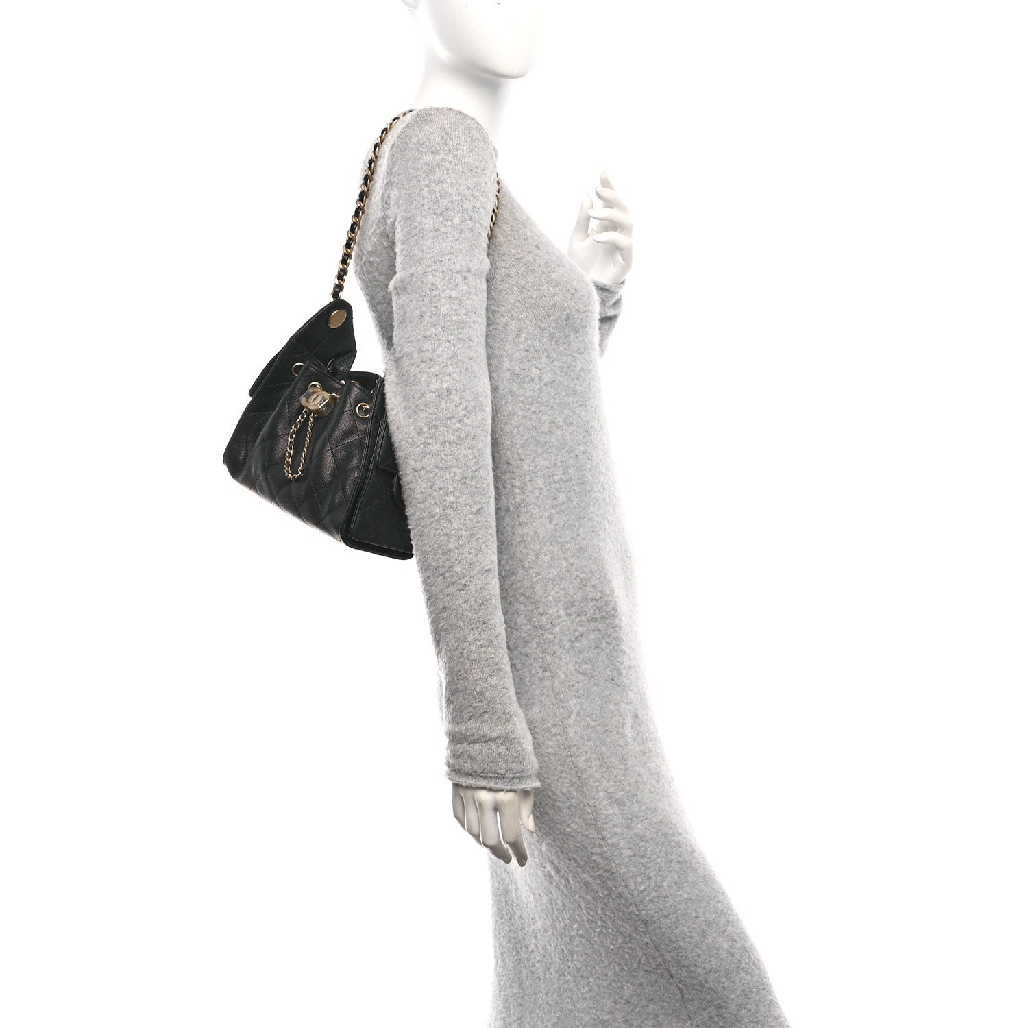 Caviar Quilted Mini Chanel 25 Handbag Black