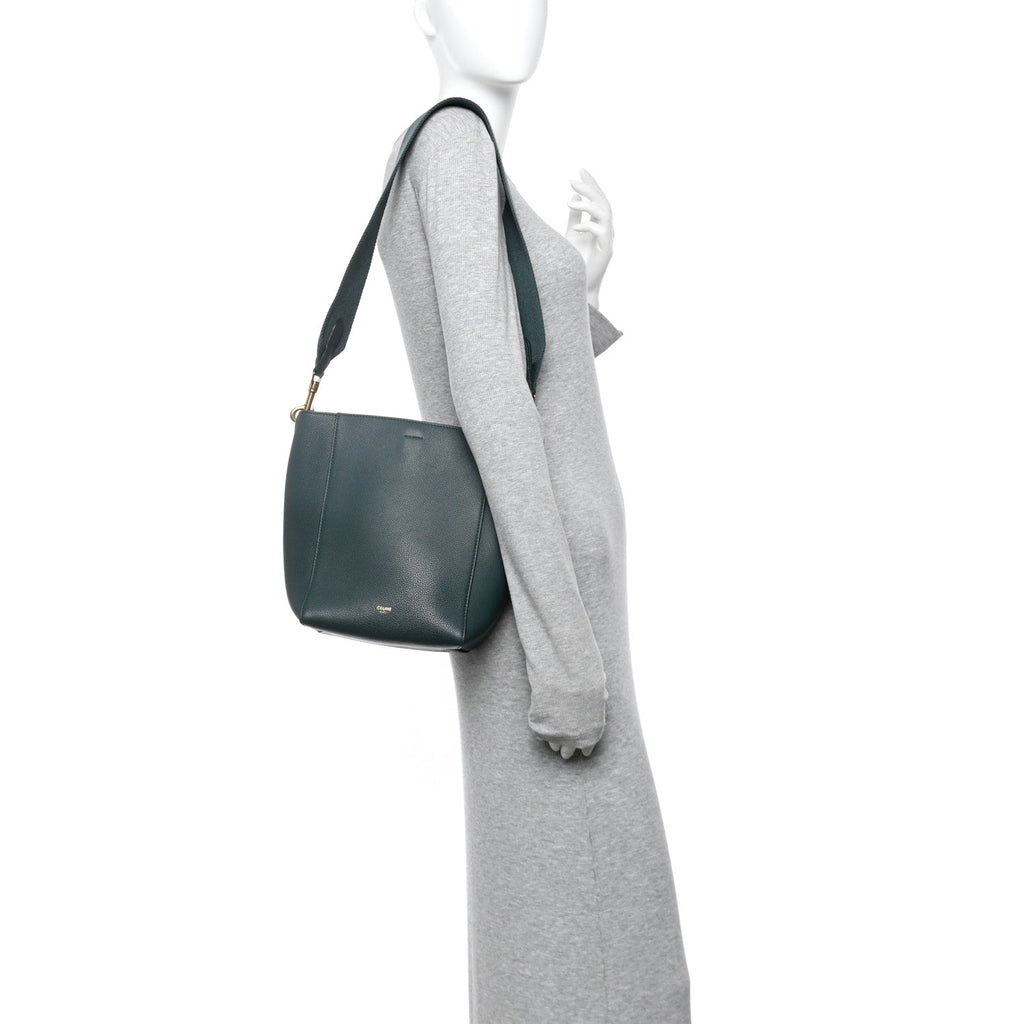 Soft Grained Calfskin Small Sangle Bucket Bag Amazone