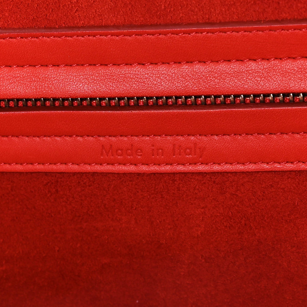 Supple Calfskin Medium Phantom Luggage Vermillion