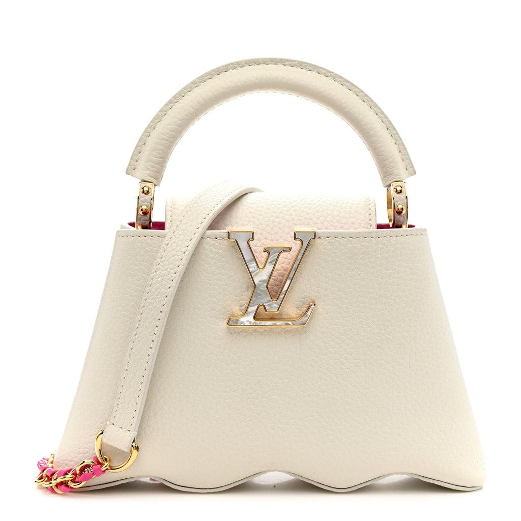 Taurillon Capucines Capushell Mini White