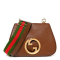 Roxy Calfskin Web Medium Blondie Shoulder Flap Bag Cuir