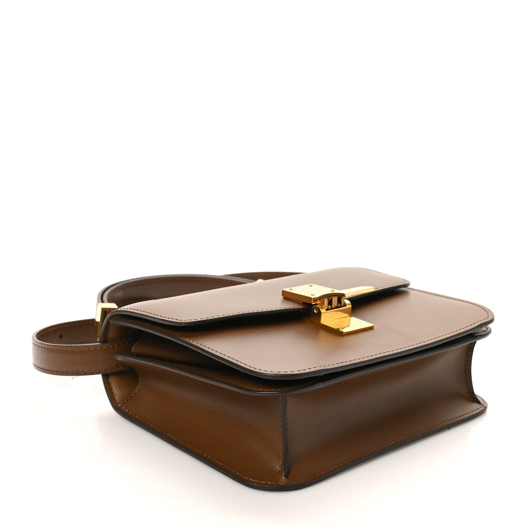 Box Calfskin Teen Classic Box Flap Bag Camel