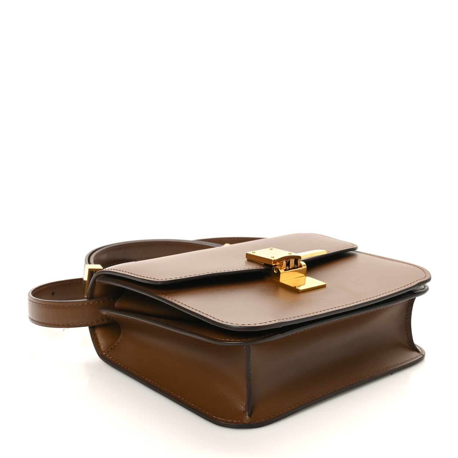 Box Calfskin Teen Classic Box Flap Bag Camel