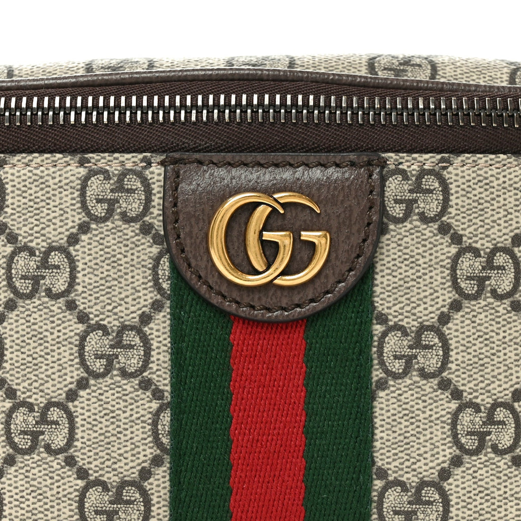 GG Supreme Monogram Web Small Ophidia Belt Bag Beige Ebony New Acero