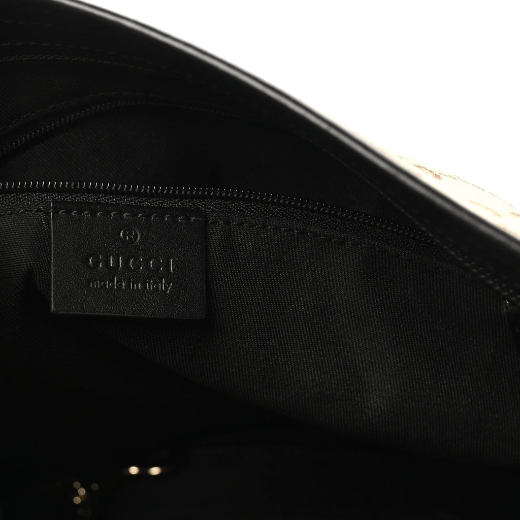 GG Monogram Web Flat Messenger Bag Black
