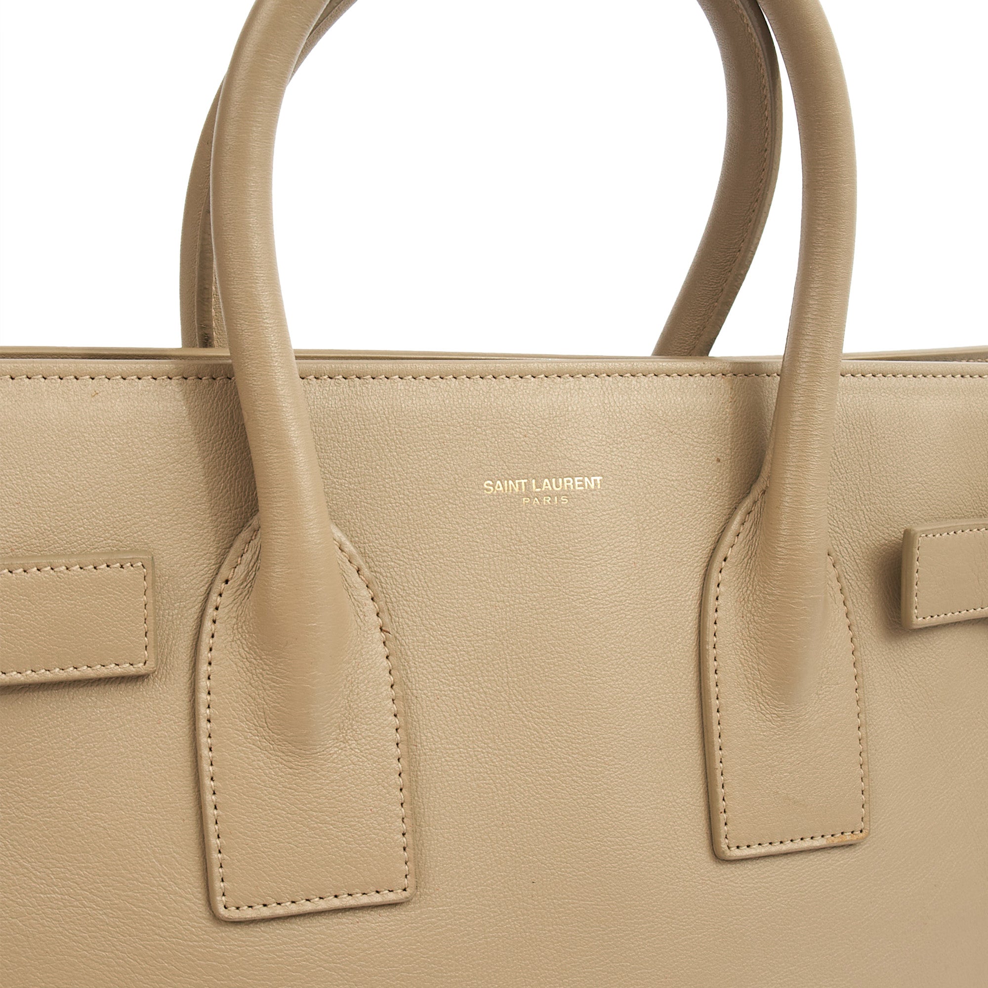Saint Laurent Top Handle Sac de Jour in Grey, Leather