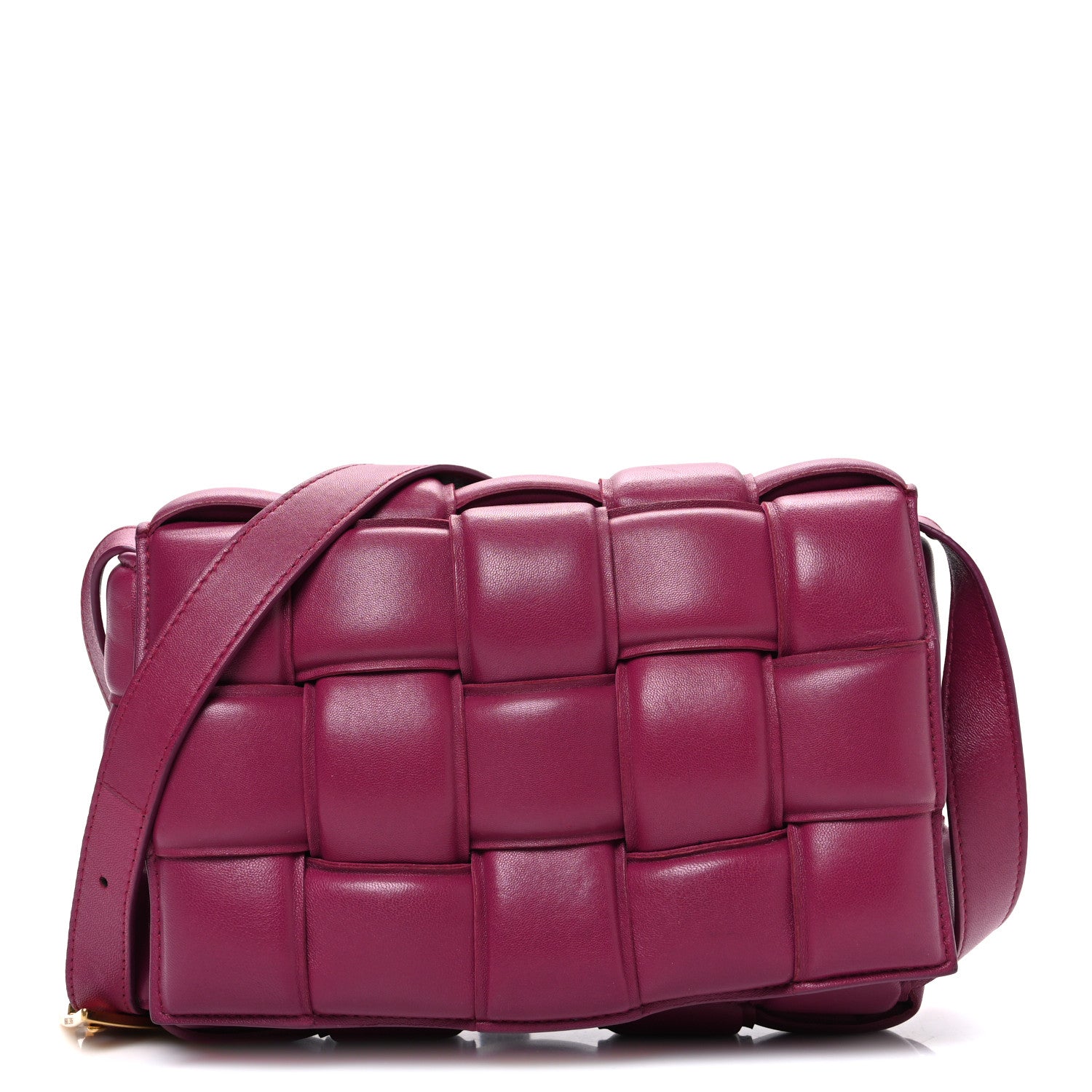 Nappa Maxi Intreccio Padded Cassette Crossbody Bag Cinnabar