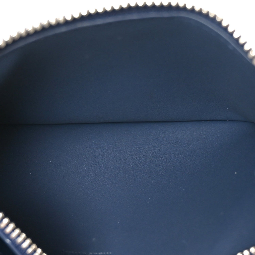 Calfskin Aerogram Coin  Holder Navy Blue