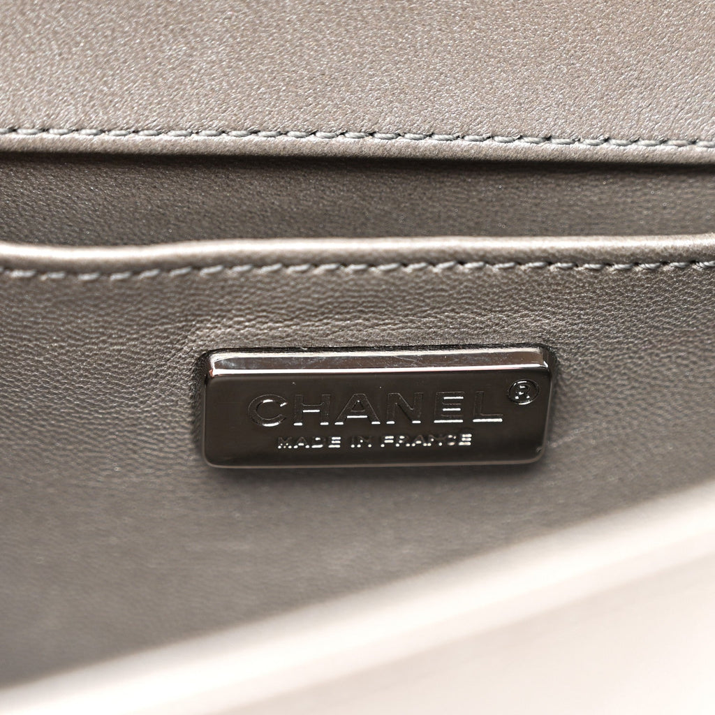 Galuchat Stingray Small Boy Flap Silver