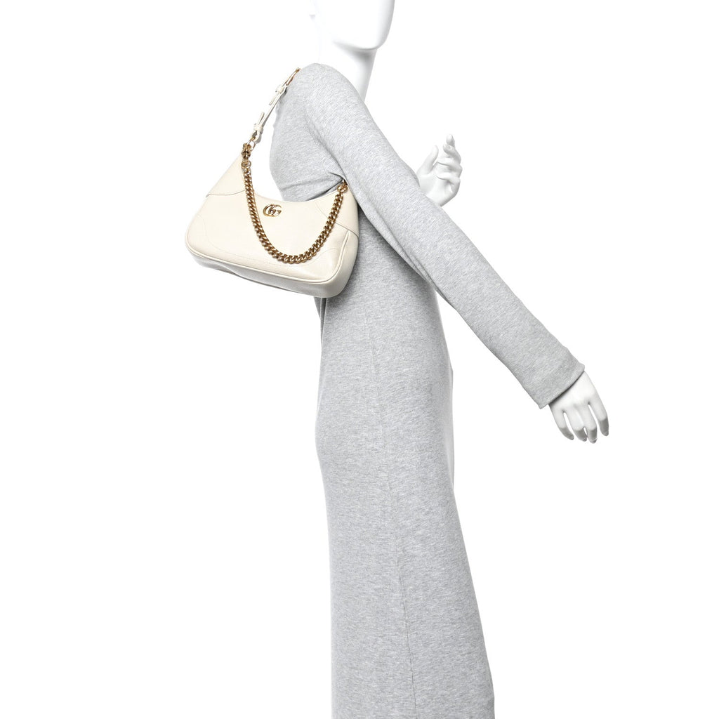 Goatskin Small Aphrodite Shoulder Bag Mystic White