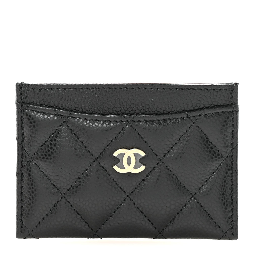 Caviar Quilted  Holder Black
