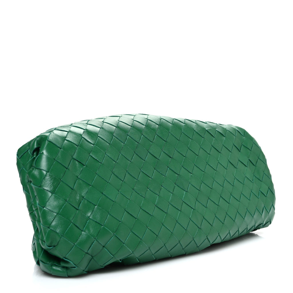 Nappa Maxi Intrecciato The Pouch Oversized Clutch Racing Green