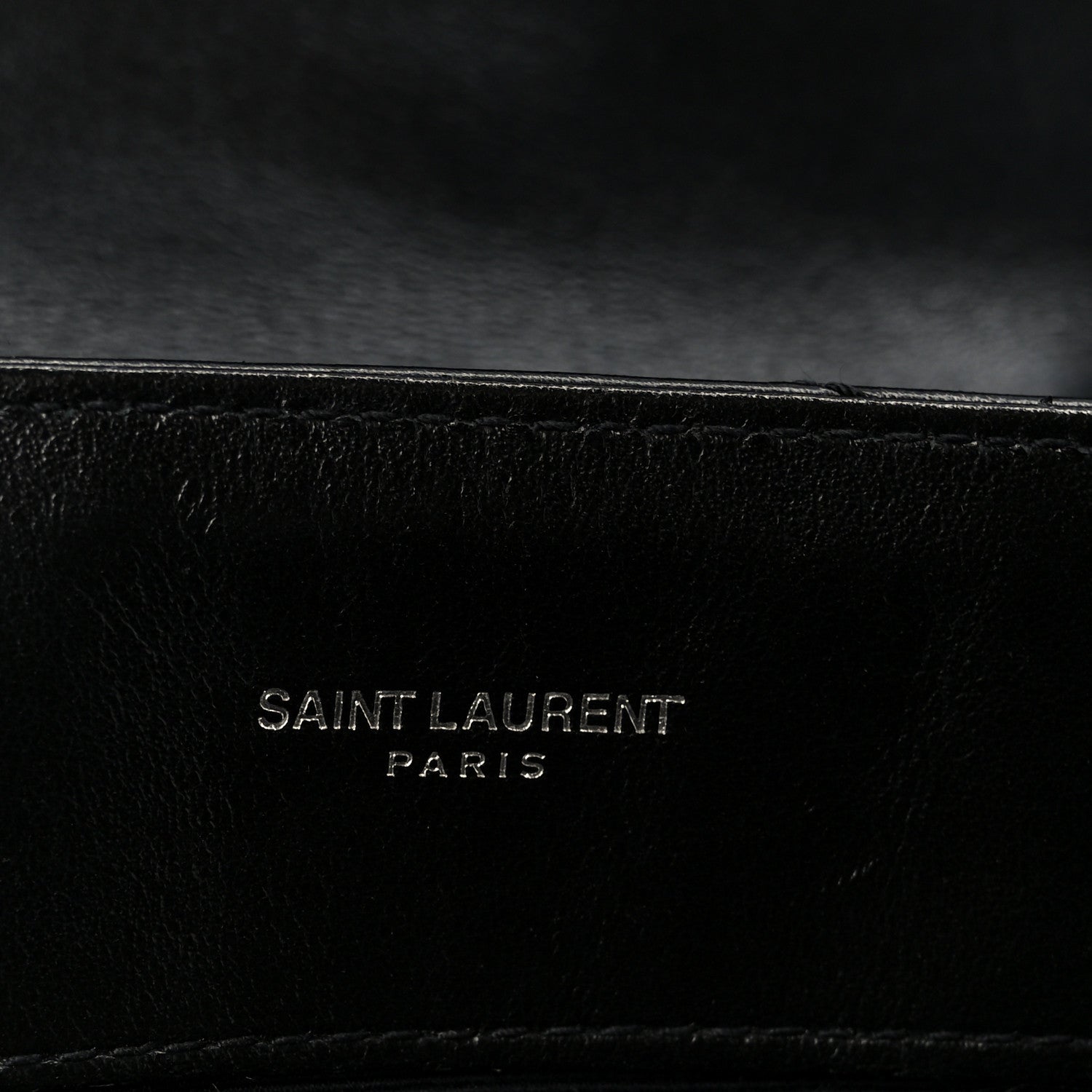 Calfskin Y Quilted Monogram Medium Loulou Chain Satchel Black