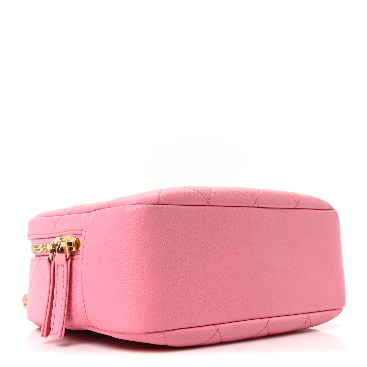 Caviar Quilted CC Small Top Handle Vanity Case Pink