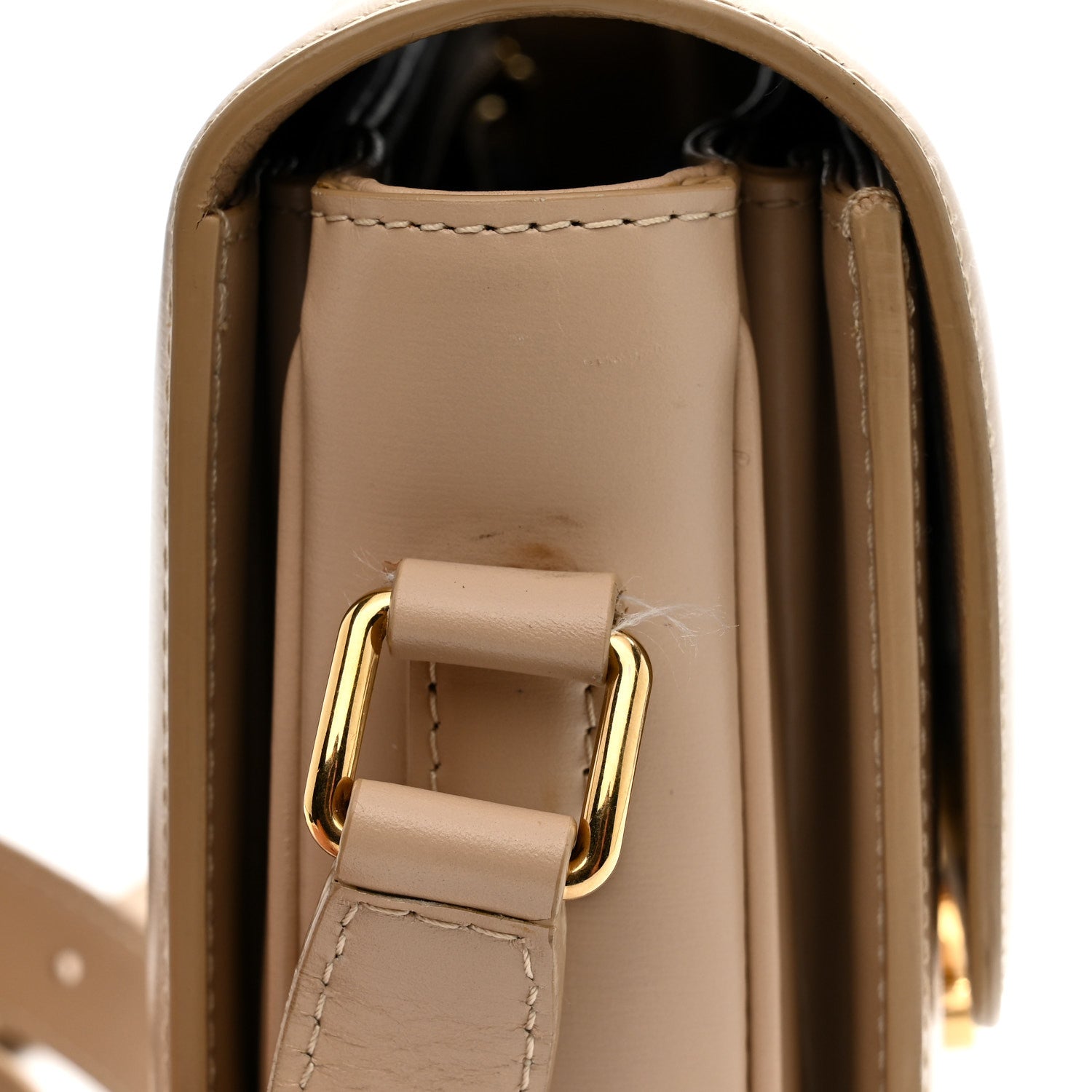 Shiny Calfskin Medium Triomphe Nude