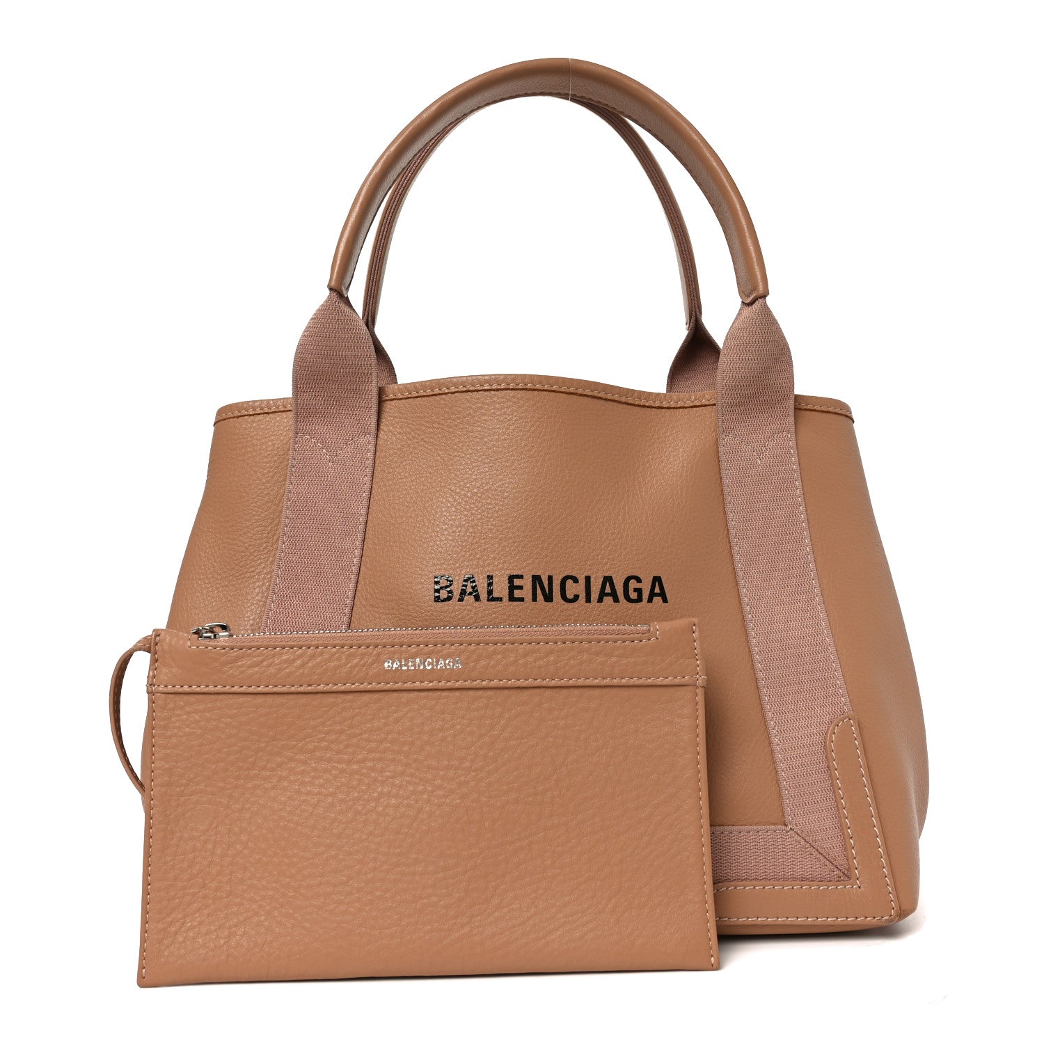 Nappa S Navy Cabas Beige Latte