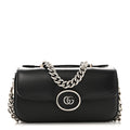 Senna Calfskin Petite GG Top Handle Shoulder Bag Black