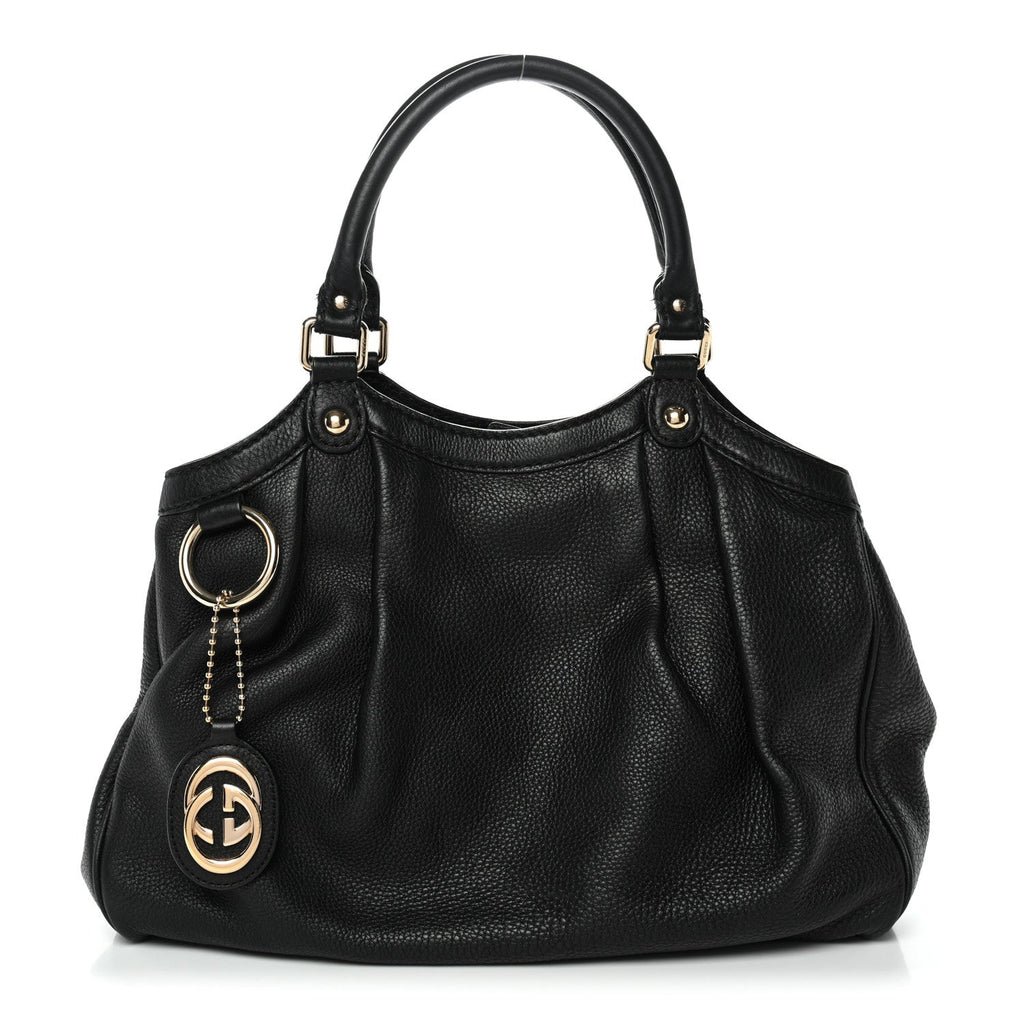 Calfskin Medium Sukey Tote  Black