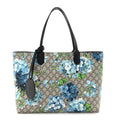 GG Supreme Monogram Blooms Medium Reversible Tote Beige Blue