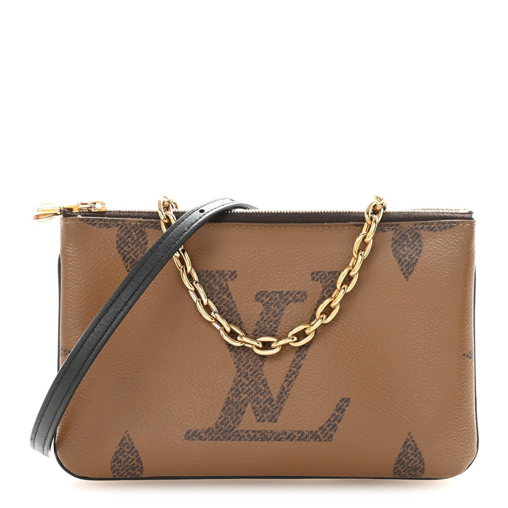 Reverse Monogram Giant Double Zip Pochette