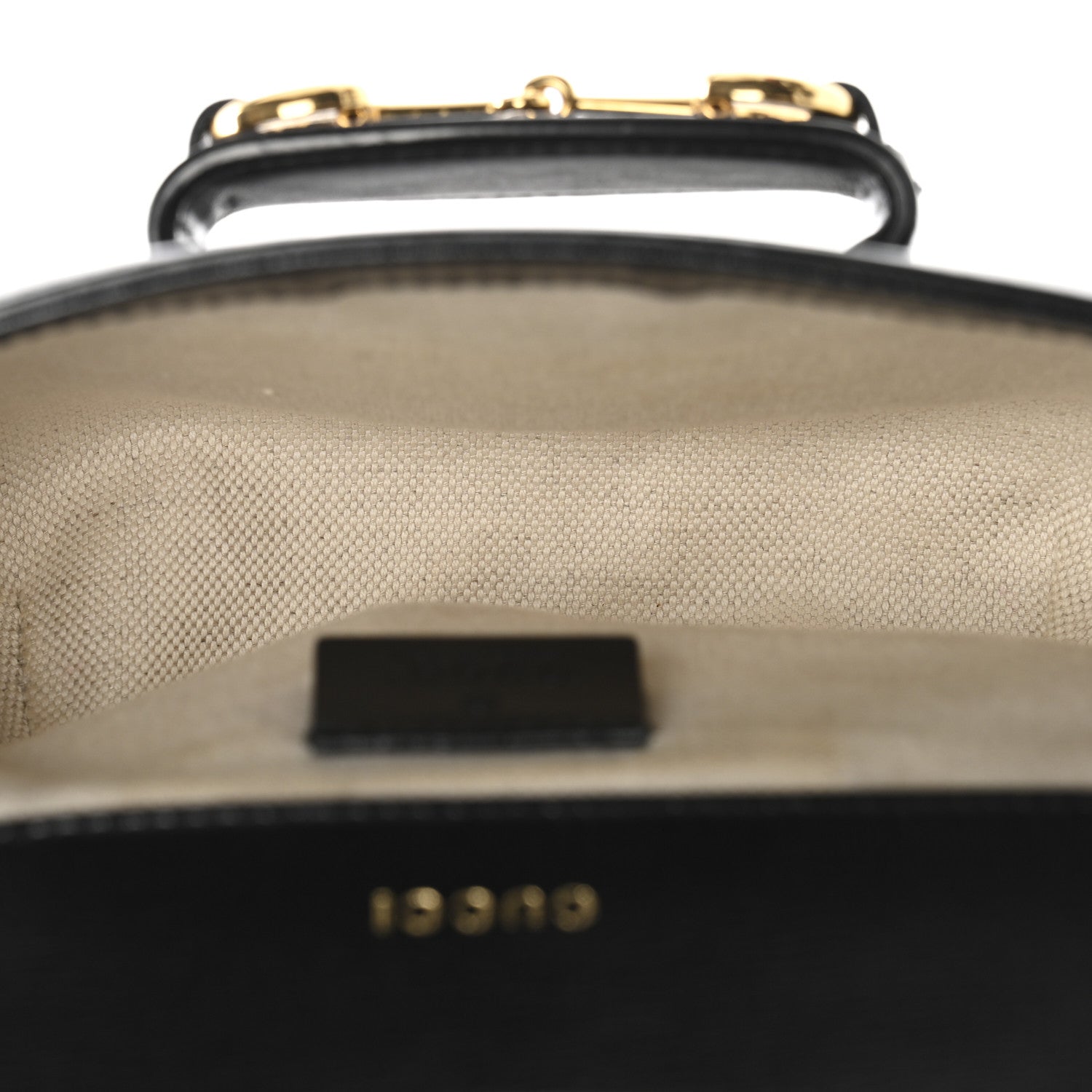 Azalea Calfskin Web Mini Horsebit 1955 Shoulder Bag Black