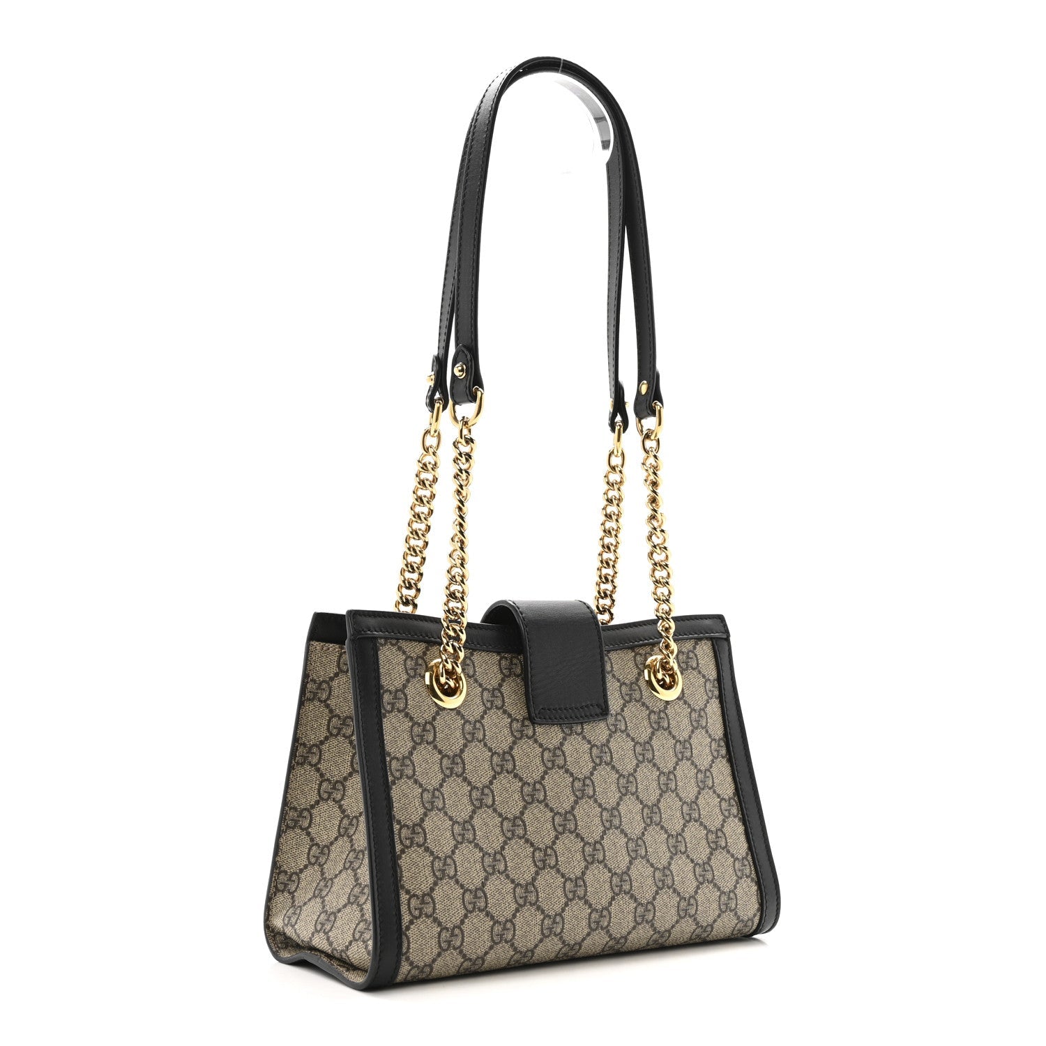 GG Supreme Monogram Small Padlock Tote Black