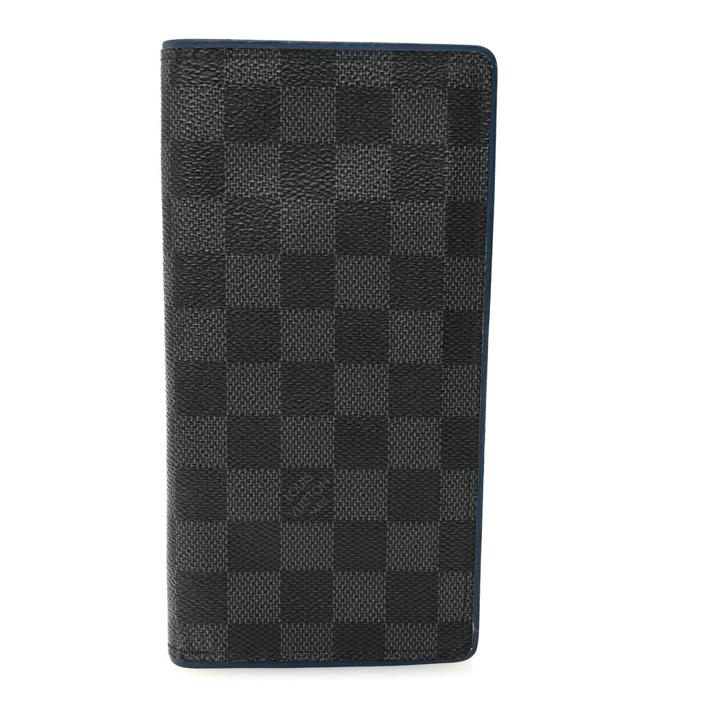Damier Graphite Brazza Wallet Bleu Neon