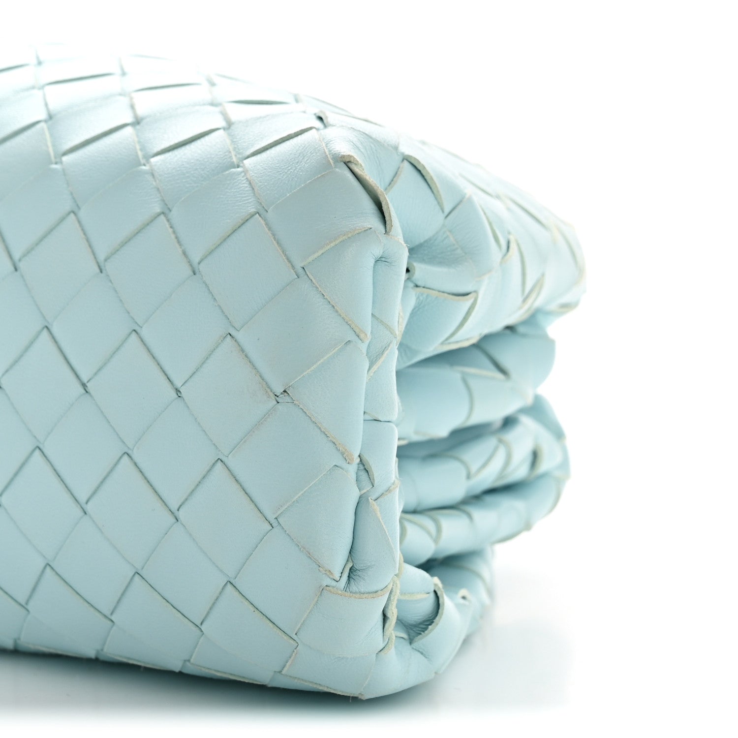 Nappa Maxi Intrecciato The Pouch Oversized Clutch Teal Washed