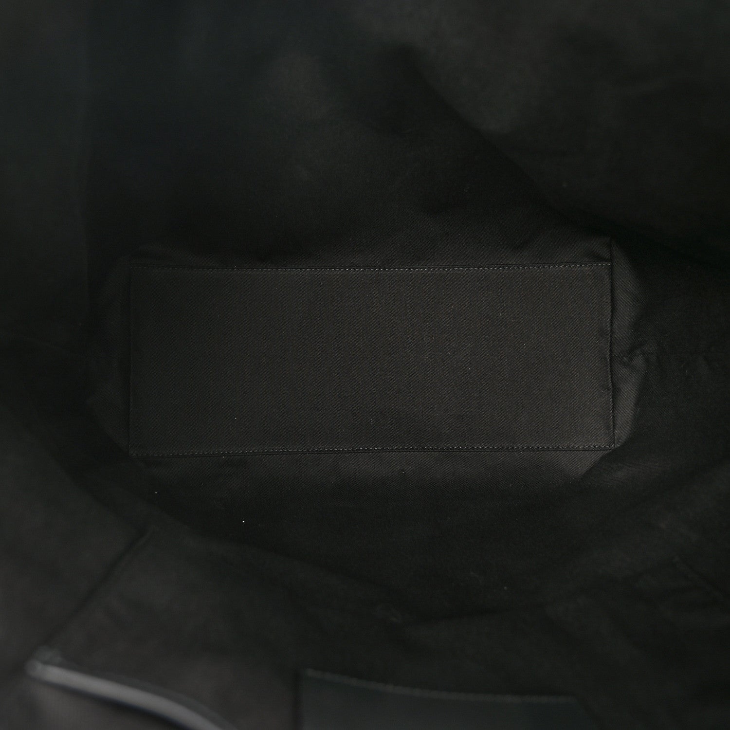 Canvas Calfskin T-Bar Shopping Bag Black