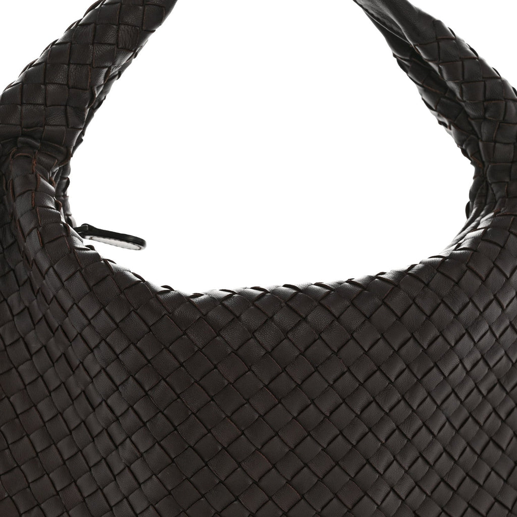 Nappa Intrecciato Medium Veneta Hobo Ebano
