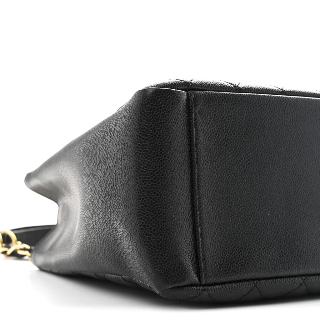Caviar Quilted Grand Shopping Tote GST Black