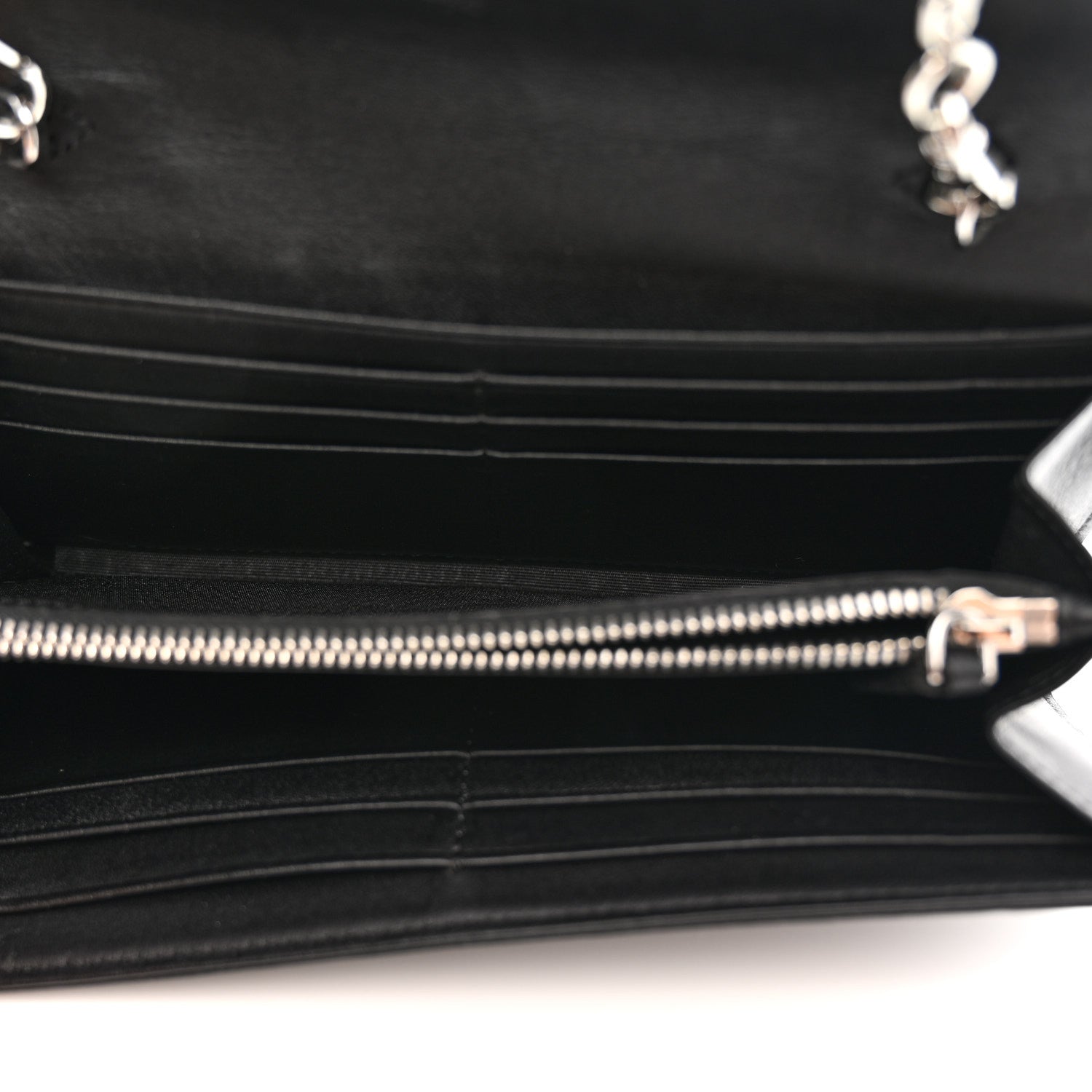 Visetos Large Patricia Wallet On Chain Black
