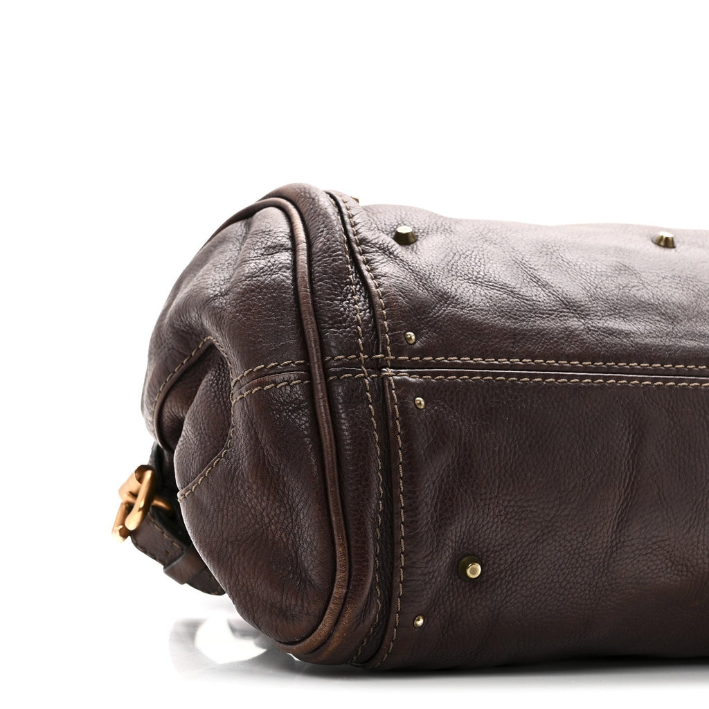 Calfskin Medium Paddington Satchel Chocolate