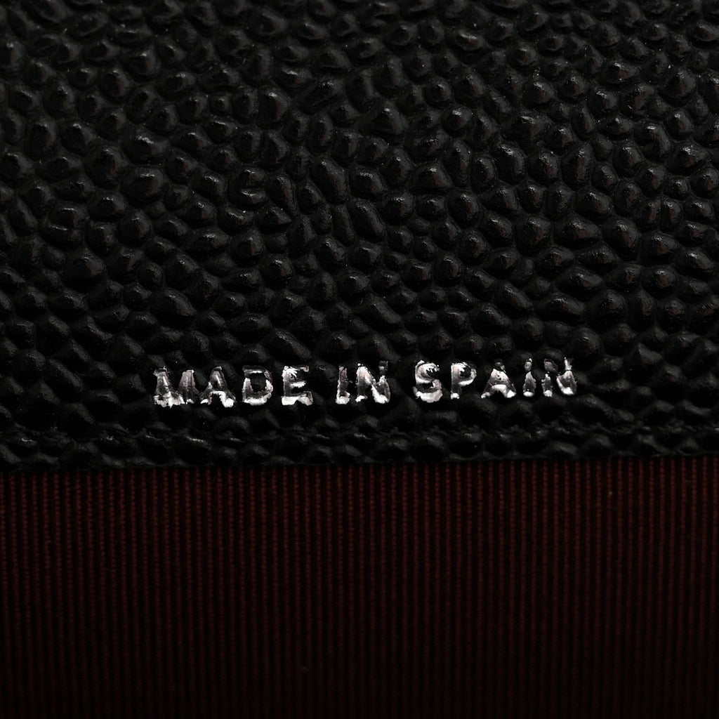 Caviar Quilted Flap  Holder Black