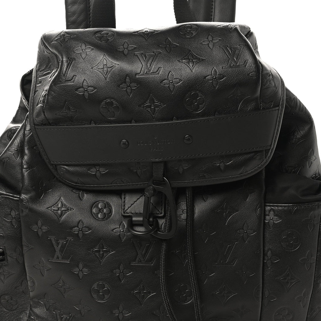 Calfskin Monogram Shadow Discovery Backpack Black