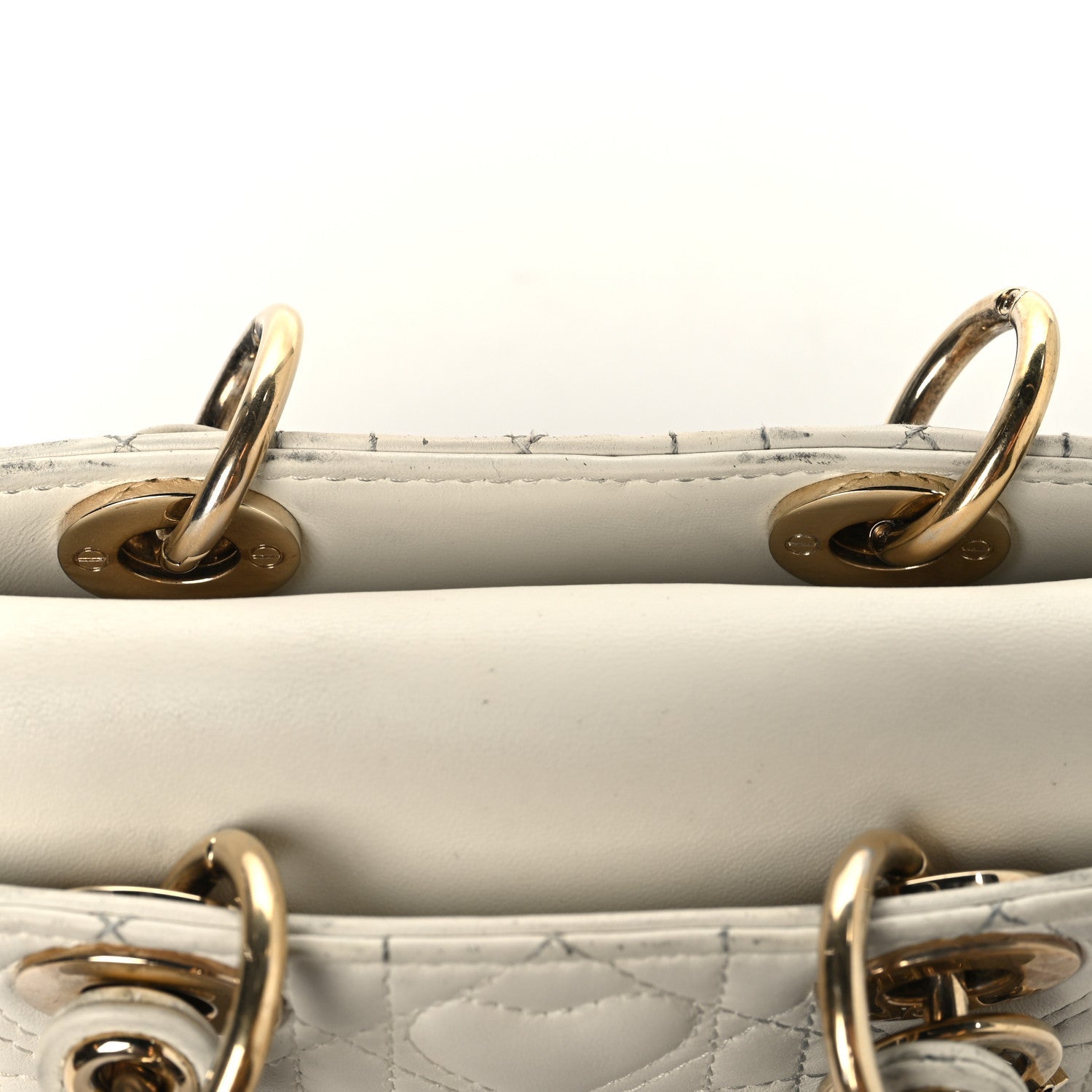 Lambskin Cannage Dioramour Micro Lady D-Joy Latte
