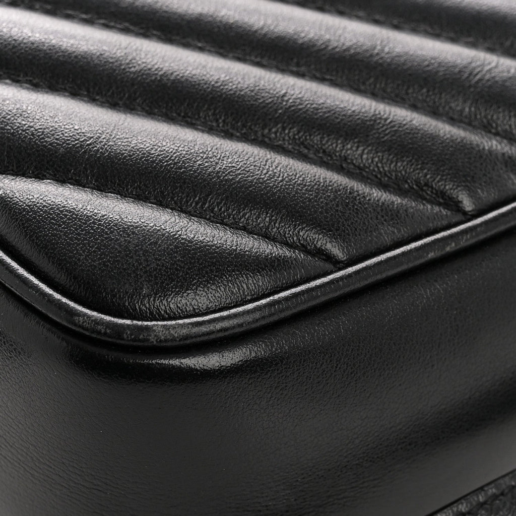Calfskin Matelasse Monogram Monochrome Lou Camera Bag Black
