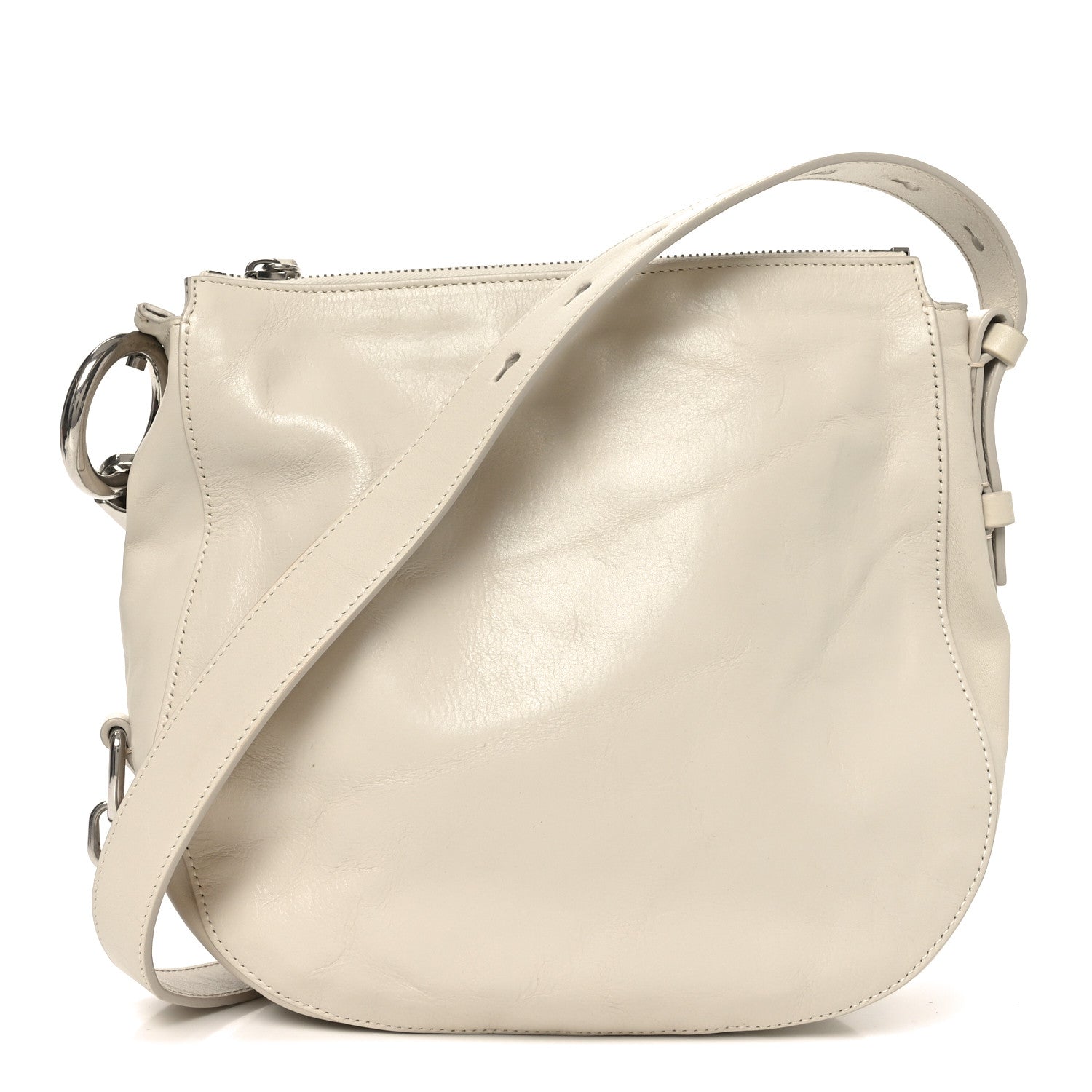 Crinkled Calfskin Small Knight Shoulder Bag Soap