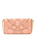 Empreinte Monogram Giant Felicie Pochette Chain Wallet Rose Trianon Creme
