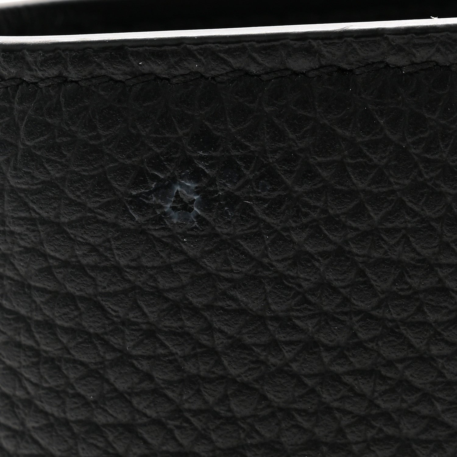 Grained Calfskin CD Icon Bifold Wallet Black