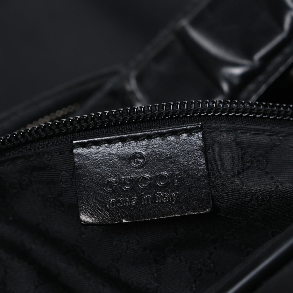 Calfskin Canvas Double Zip Large Travel Bag Black