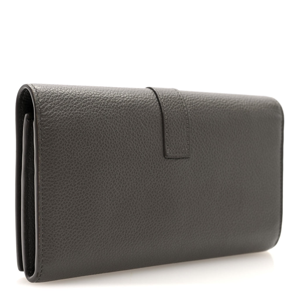 Grained Calfskin Monogram Large Flap Wallet Earth