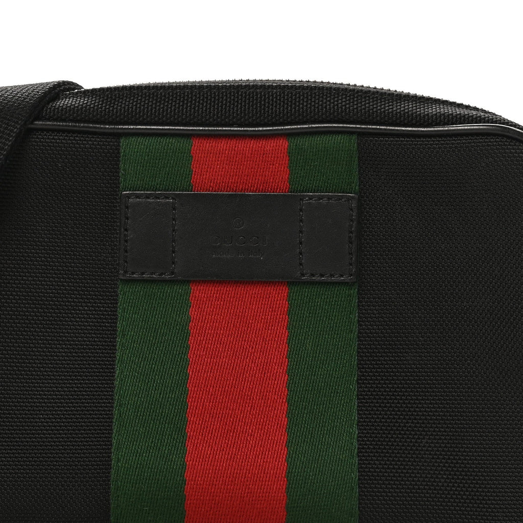 Canvas Web Slim Belt Bag Black