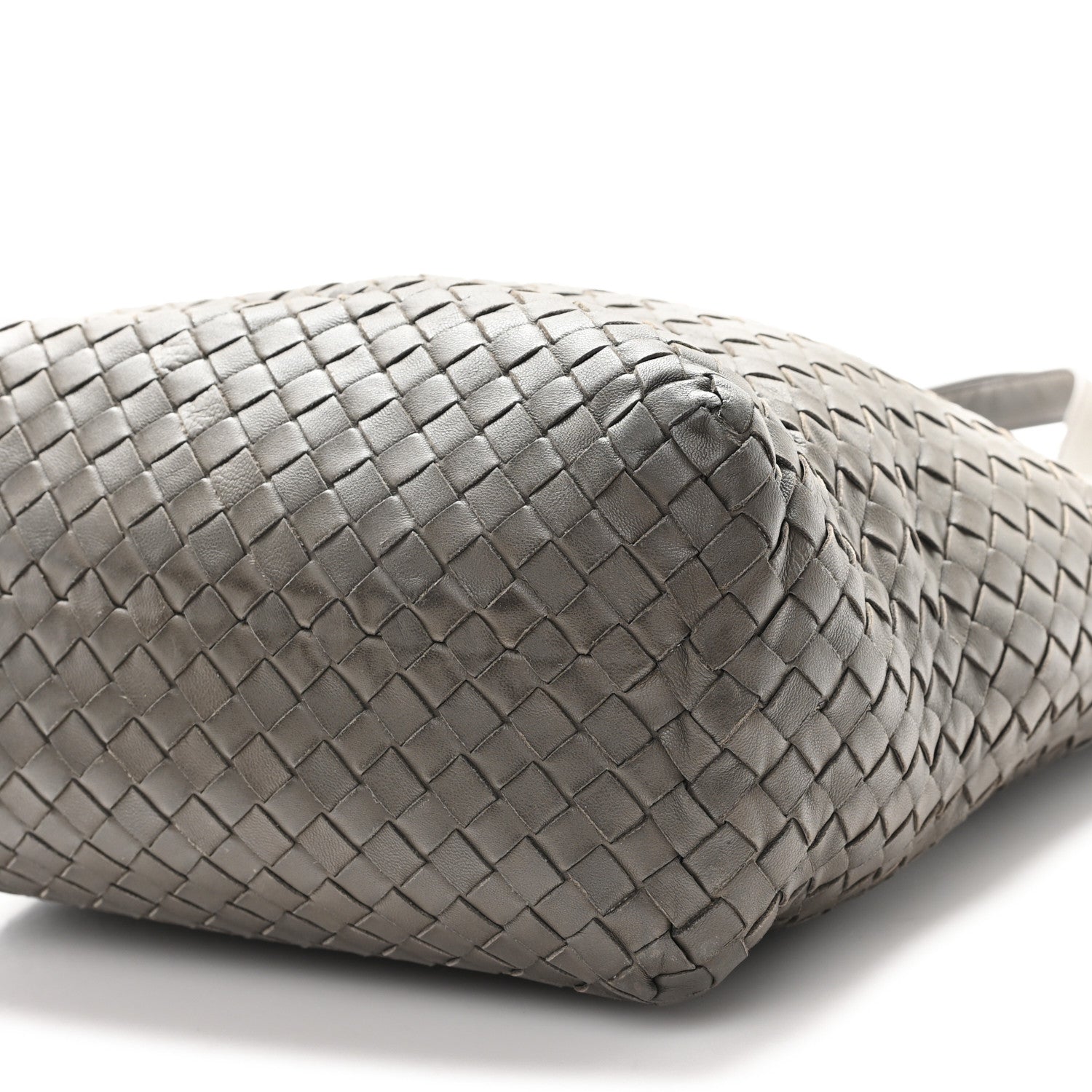 Nappa Intrecciato Small Seamless Tote  Grey