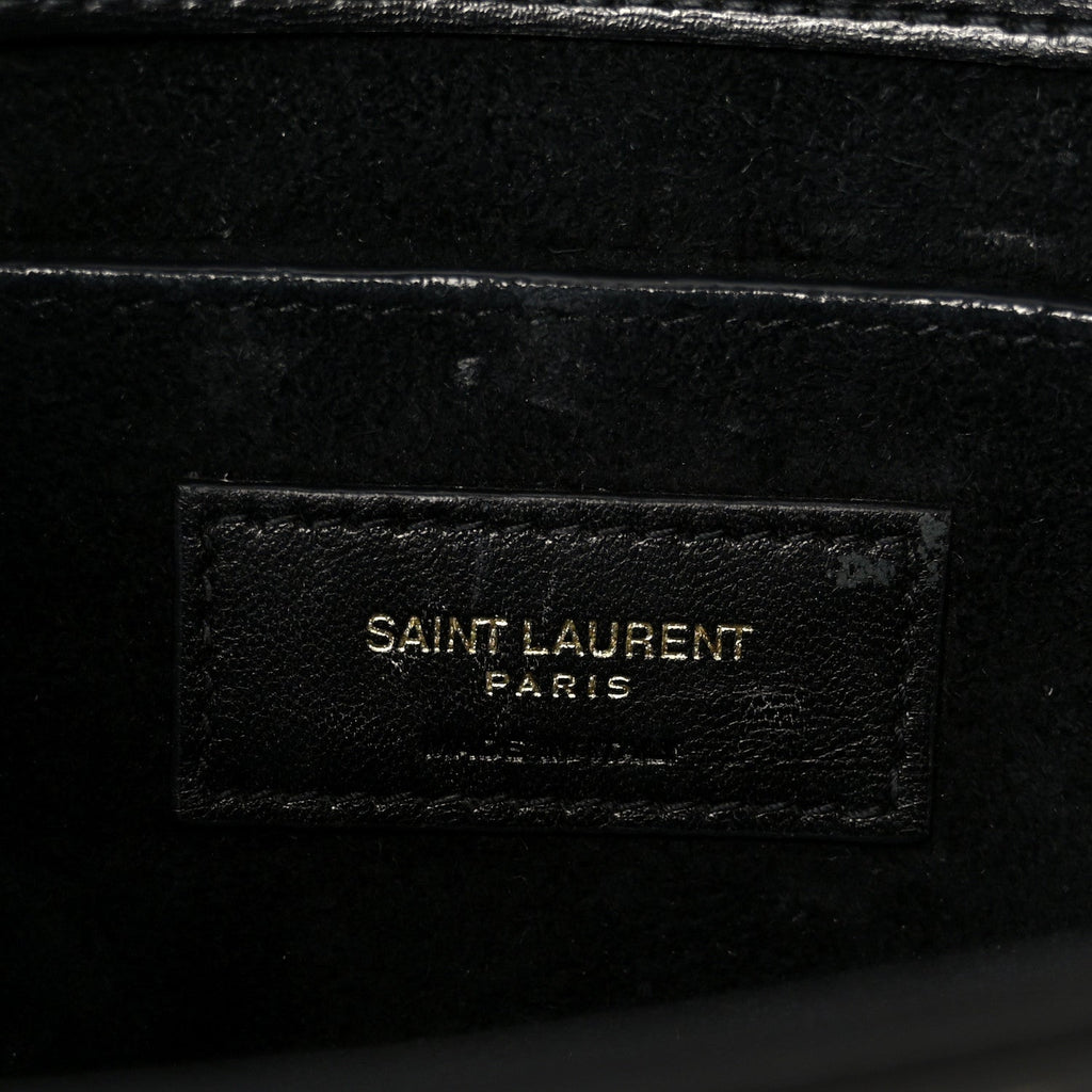 Smooth Calfskin Medium Monogram Sunset Satchel Black