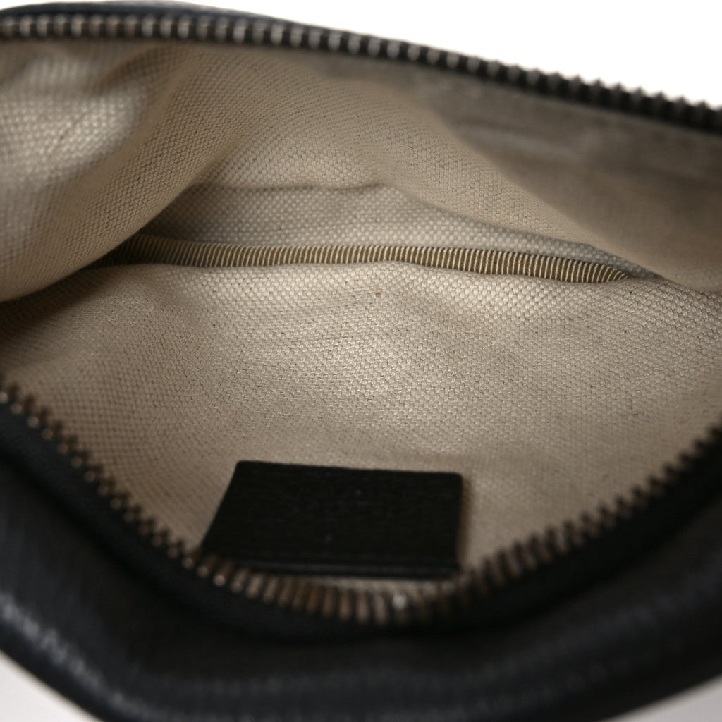 Grained Calfskin Small Logo Belt Bag Black