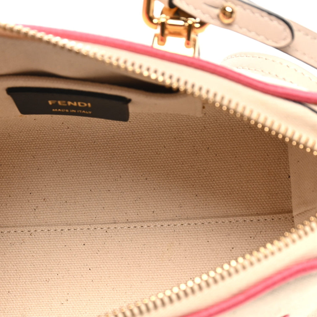 Canvas Vitello King Plexiglass Logo Embroidered Mini By The Way Top Handle Boston Bag Grezzo Pink Dalia
