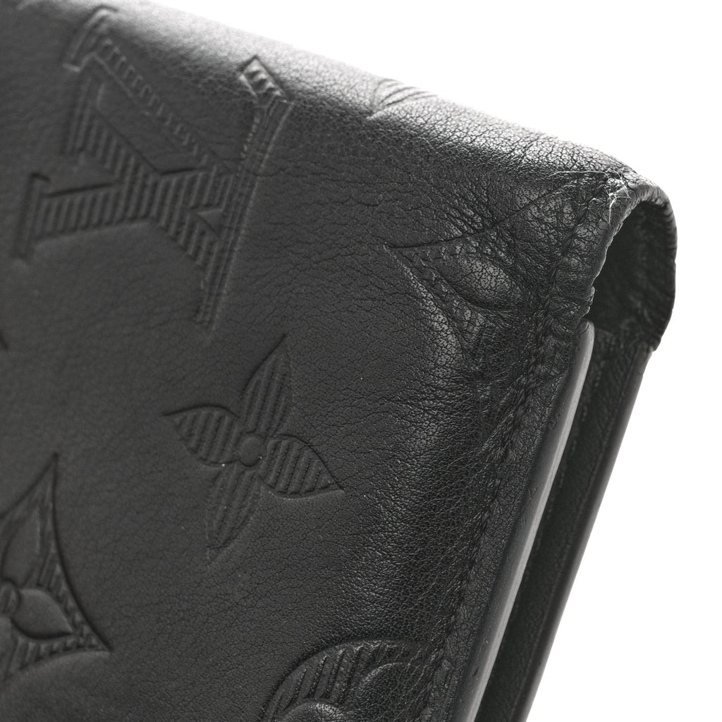 Calfskin Monogram Shadow Multiple Wallet Black