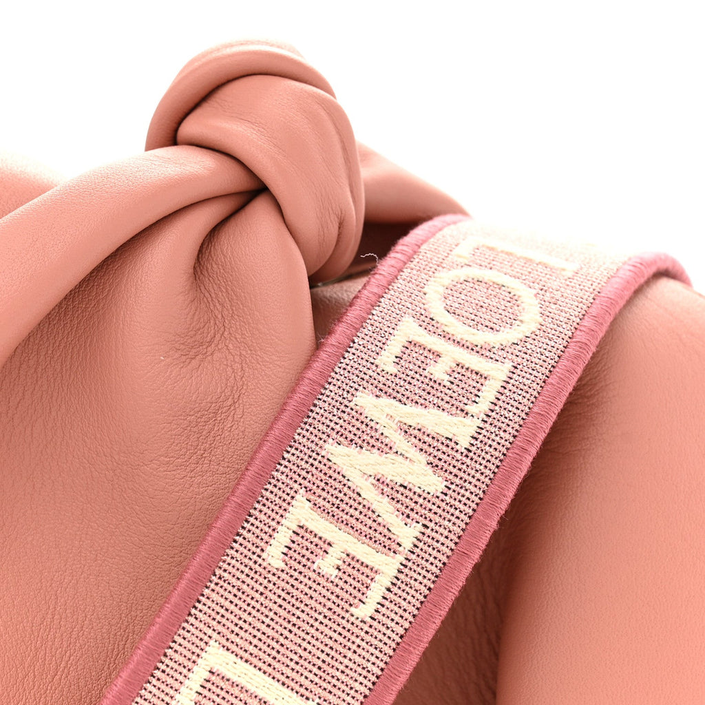 Calfskin Shearling Small Bunny Shoulder Bag Peach Bloom
